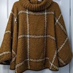 SOLD Plaid Sweater Poncho 🧥